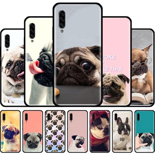 Silicone Phone Case For Samsung Galaxy A10 A20 A30 A40 A50 A51 A70 A80 A71 A11 A21 A31 A41 A91 Back Cover Funny Pug Dog Fundas