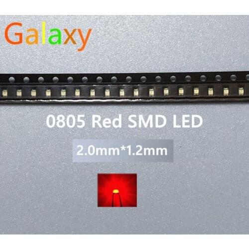 LEDs SMD 0805 Red Diodes SMD LED 0805 SMD Diode 2.0*1.2*0.8mm 0805 smd led Red light-emitting diode 620-625nm 3000PCS