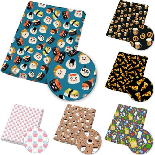 Sewing Fabric Polyester Cotton Print Diy Cloth Sheets Cake Dessert Pattern Designer Fabrics By The Yard Dress Making 45*145cm/Pc