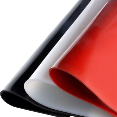 Silicone rubber sheet Thickness 1 1.5 2 3 4 mm thickness/ 500*500mm width thin board red color Rubber Sheet Mat