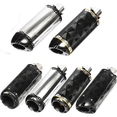 Universal Motorcycle Exhaust Pipe CNC Aluminium Alloy Carbon fiber Escape Moto USA Racing For cafe racer 1290 790 z1000 MT09