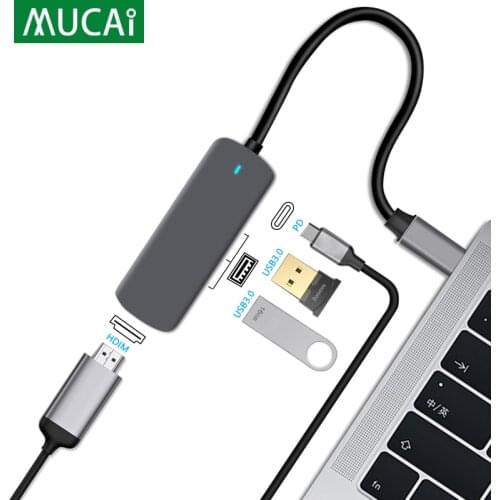 USB C HUB 4 IN 1 Type C to Multi USB 3.0 HUB HDMI Adapter Dock for MacBook Pro Huawei Mate 30 Splitter Port Type C HUB