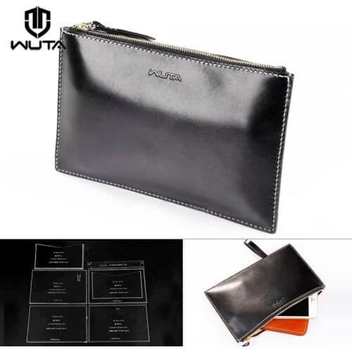 WUTA 951 Unisex Long Wallet Template Clear Acrylic Leathercraft Pattern Set Model for DIY Men Classic Zipper Handbag Lady Clutch