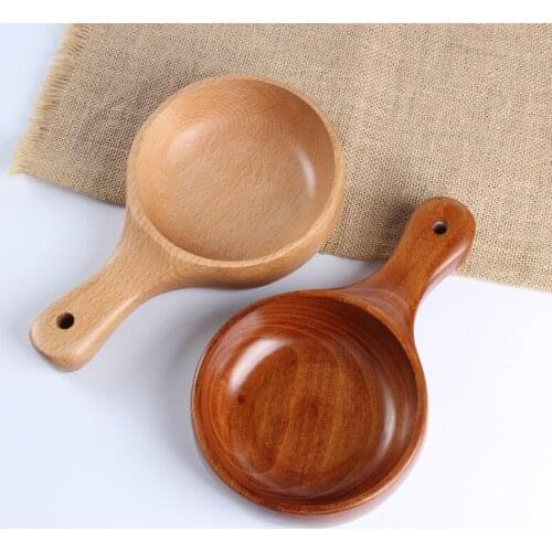1 piece Japanese Beech Whole Wooden Bowls, Fruit Salad Multi Function Tableware