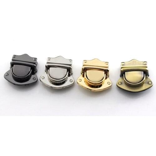 1pcs Metal Fashion Push Lock Tongue Lock Clasp Closure Parts for Leather Craft Women Bag Handbag Purse DIY Hardware Accessories