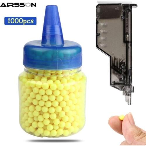 1000 Rounds 0.12g Tactical Airsoft BB Balls with Bottlle Paintball Ammo Beads Strikeball BB Bullet for Outdoor Hunting Shooting