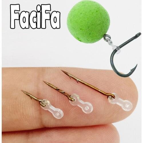 12pcs Metal Bait Spike Carp Fishing Accessories Bait Sting Boilies Pin with Clear Rubber Corn Ronnie Hair Rig Carp Feeder Tackle