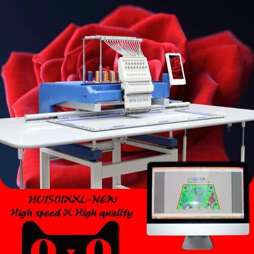 15 colors 1heads computerized home embroidery machine for cap, t-shirt with high speed 1200spm price