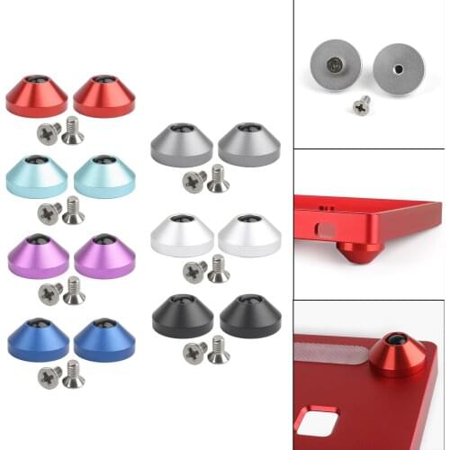 2 Pieces Mechanical Keyboard Cone Feet CNC Aluminum, Compact Lightweight