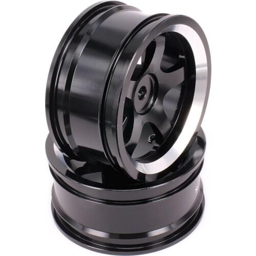 2PCS RCAWD 5 Spoke Wheel Rim w/o Tire For Rc 1/10 On-Road Racing Crawler HSP Axial Wltoys Himoto HPI Traxxas Redcat CNC Drifting