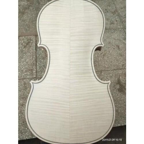 4/4 Violin unvarnished nice flamed maple back spruce top all handmade 711