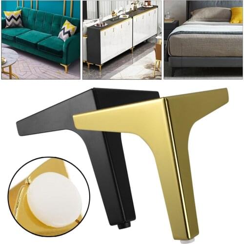 4pcs Metal Furniture legs Cabinet Feet Triangle Shaped Sofa Bed Chair Table Legs Cabinet Furniture Foot Hardware Accessories