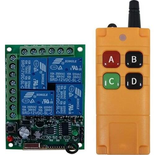 433mhz Universal DC 12V 24V RF Wireless Remote Control switch system Transmitter usb Rechargeable Lighting /lamp