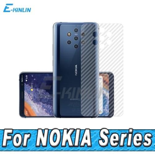 3D Carbon Fiber Rear Screen Protector For Nokia 5 6 7 Plus 8 Sirocco 9 PureView 3 8.1 6.1 5.1 2018 Back Cover Film Not Glass