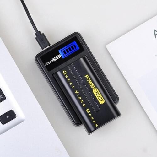 7.2V 2800mAh NP-F570 NP-F550 F550 F570 F530 F330 Camera Light Battery + LCD USB Charger for Yongnuo Viltrox Video LED Light