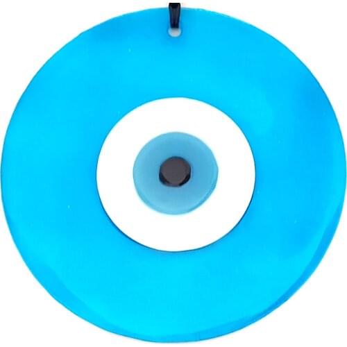 20 Centimeters Turquoise, Evil Eye Beads, Handmade, Glass Wall Ornament