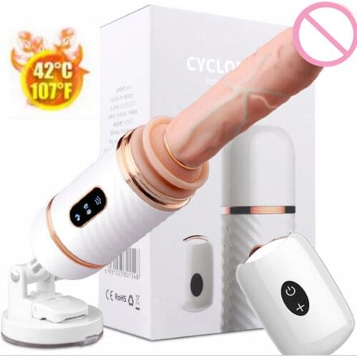 Penis Dildo Big Self-heating Vibrator Sex Toy Retractable Dildo Female Suction Cup Penis Remote Control Sex Machine