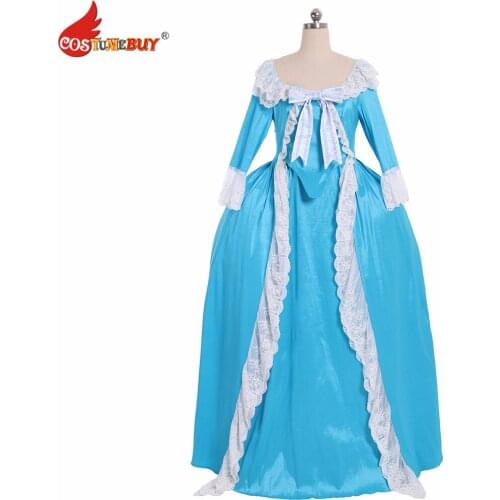 Costumebuy 18th Century Versailles Venice Victorian Marie Baroque Rococo Gothic Ball Gown Princess Belle Dress Blue Custom Made