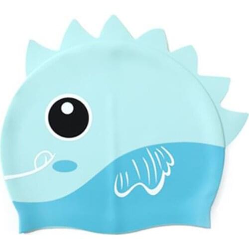Balight Kids Swimming Caps Boys Girls Silicone Waterproof Ear Protect Children Swim Pool Cap Cartoon Diving Hat