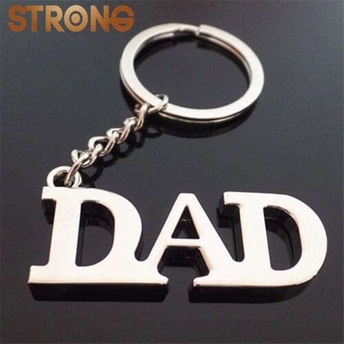 Fathers Day I Love PAPA DAD Keychain Gadgets For Men Heart Anchor Charms Key Chain On Bag CarTrinket Male Party Birthday Gift