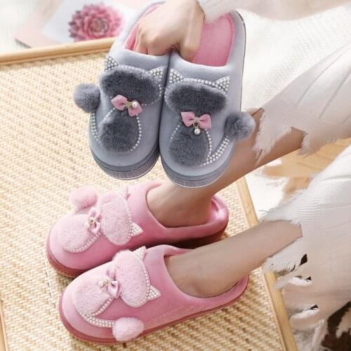 Cotton cat slippers indoor shoes with slippers and winter slippers ladies