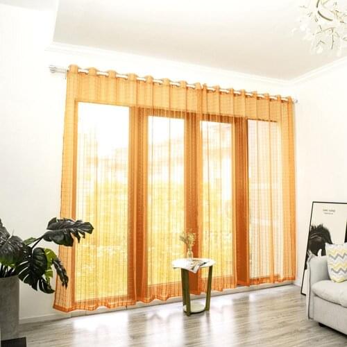 Plaid Window Curtain Bedroom Living Room Drape Home Hotel Balcony Patio Decor Curtains