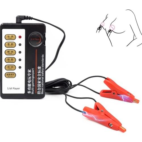 Electric shock clips clitoris labia clip menand women with electric stimulation female masturbation orgasm electric shock medica