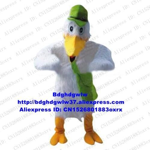 White Wild Goose Stork Swan Cygnus Geese Egret Snow Goose Mascot Costume Adult Cartoon Character Grad Night High Quality zx2287