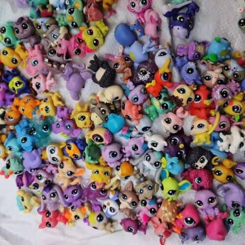 3pcs Random Little Pet Shop Anime Figure 3cm Kawaii Model Kids Toys Ornaments Boy Girl Cute Cat Dog Doll