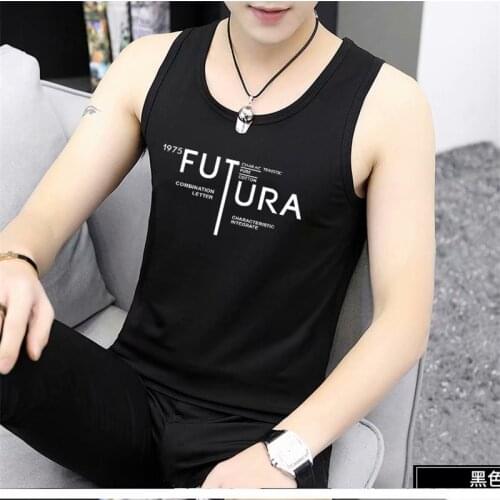 Summer Mens Tank Tops Fashion Japan Streetwear Trend printed Letter Sleeveless Vest Men Casual Men clothing O-Neck Men Tank Top