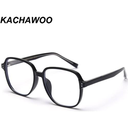 Kachawoo mens vintage glasses big frame blue light optical eyeglasses for women fashion spectacles frame black grey popular