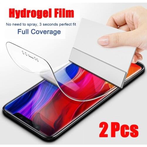 2Pcs Soft Hydrogel Film For Xiaomi Mi 11 10 Mi 9 9T Pro Mi 8 A3 Screen Protector For Xiaomi Redmi Note 10 9 8 7 K20 K30 Pro 9S