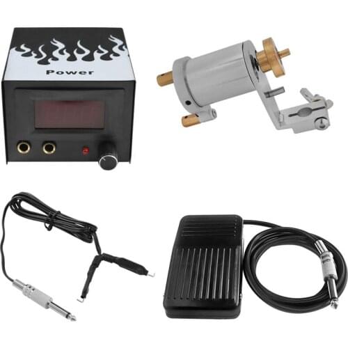Makeup Tattoo Kit Set Power Supply Foot Pedal Machine Gun Permanent Makeup Eyebrow Microblading Needles Tips Tools Tattoo Kit
