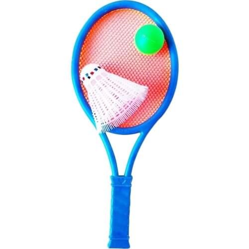 Badminton Tennis Rackets Balls Set Children Kids Outdoor Sports Parent-Child Sports Educational Sports Game Toys for Children Bo