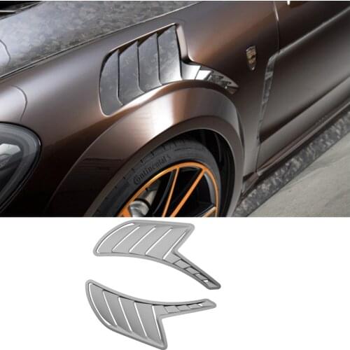 Carbon Fiber Front Bumper Grill Trim Cover fit for Porsche panamera 971 2017-up Air Vent Exterior Decoration Sticker