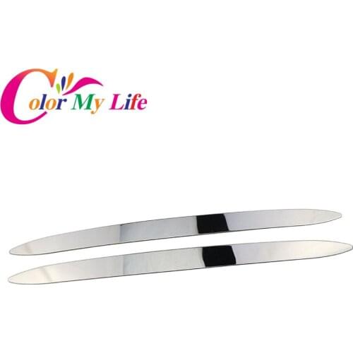 Color My Life Stainless Steel Car Bumper Corner Anti Scratch Strip Sticker For Kia Sportage KX5 QL 2015 - 2017 Car-Styling