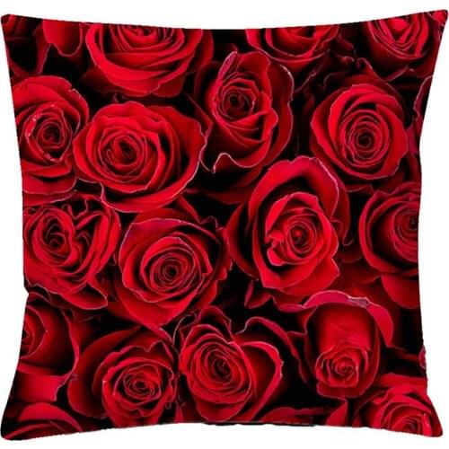 Valentines Day Cushion Cover Wedding Decorative Sofa Cushions Home Decor Lover Pillowcover Single Side Print Pillowcases