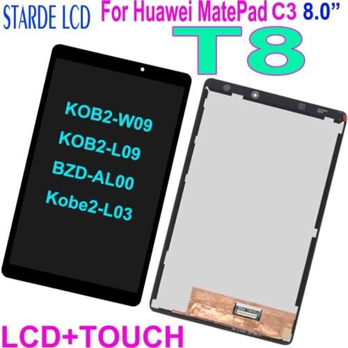 New For Huawei MatePad T8 C3 8.0 KOB2-W09 KOB2-L09 BZD-AL00 Kobe2-L03 LCD Display Touch Screen Digitizer Assembly