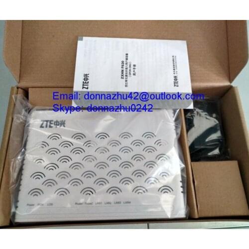 Original new ZTE ZXA10 F620 GPON ONU , with 4 lan port + 2 voice port, support SIP or H248 protocols