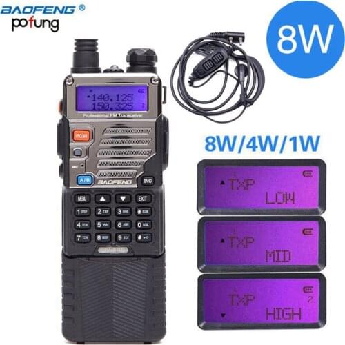 BAOFENG UV-5RE 8W powerful Walkie Talkie 3800mAh 10km long range uhf vhf Band portable cb ham radio Upgrade of UV5RE for hiking