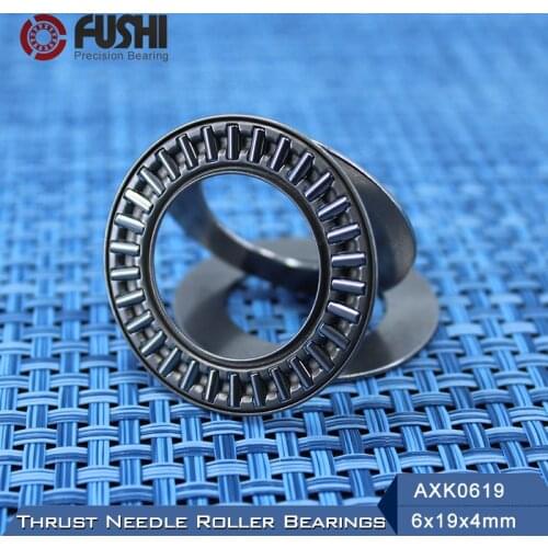 AXK0619 + 2AS Thrust Needle Roller Bearing With Two AS0619 Washers 6*19*4mm ( 10 Pcs ) AXK0619 889016 NTB0619 Bearings