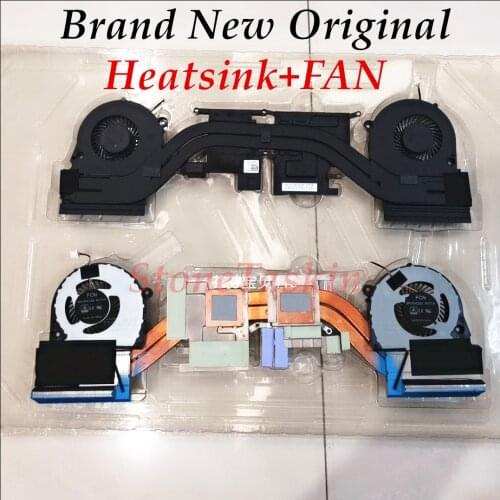 High quality New Original CPU GPU Cooling Fan Cooler For DELL Inspiron 15 7577 Heatsink 02JJCP 04MR2Y AT21K002FF0 Fully Tested