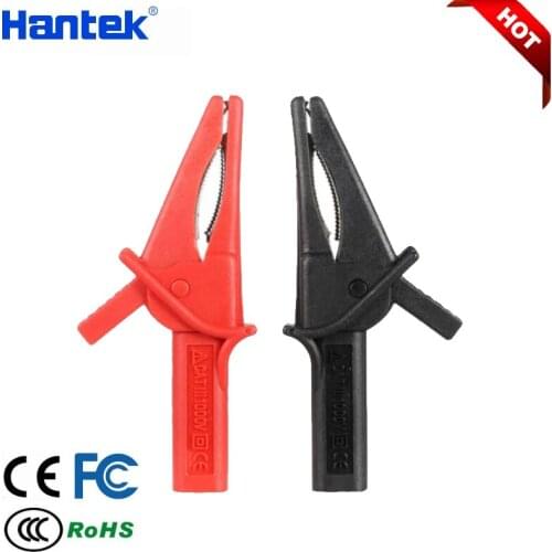 Hantek HT18A Alligator Clip Accessories For Oscilloscope Multimeter Clip-On Car Battery Tools 2 Red + Black