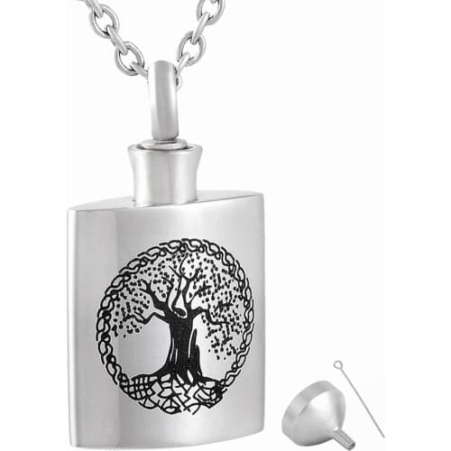9804 Foreverlove Memorial Jewelry Daddys Flagon Round Tree Cremation Jewelry Urn Pendant