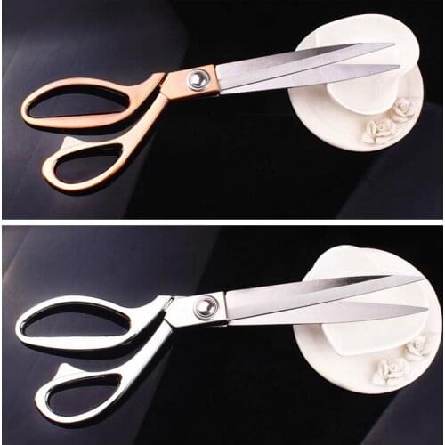 Gold Scissor 8.5/9.5/10.5 Inch High quality Stainless Steel Sewing And Embroidery Scissors Fabric Leather Cutter Craft Scissors