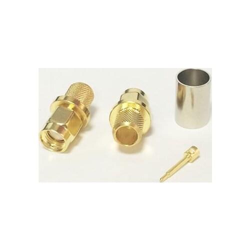 1pc SMA Male Plug Modem Convertor Connector With For LMR300 Straight Goldplated New Wholesale