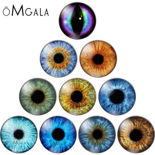 10pcs 5pairs Dragon Eyes Cat Doll Toys Eyes Hot Sale 8/10/12/14/16/18/20mm Handmade Photo Glass Cabochons DIY Making Accessories