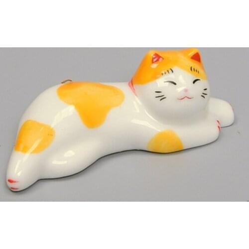 1000pcs Loverly Cat shape ceramic chopstick holders Rack Home Decoration Ceramic handicraft ornaments pen holder