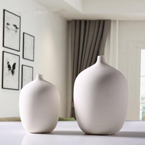 2021 New Modern Style Chinese Porcelain Vases White Thread Ceramic Vases for Wedding And Home Decoration Office Flowers 22