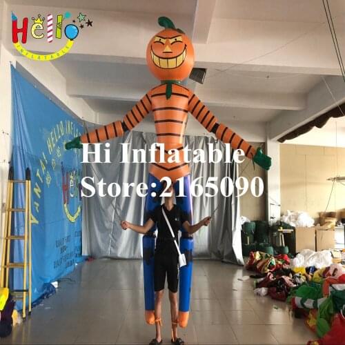 3.5 m high Halloween festival decoration inflatable pumpkin puppet costume